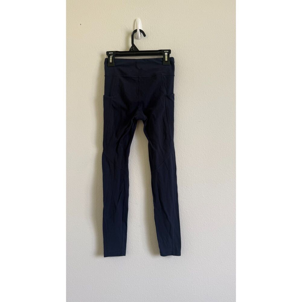 Athleta Girl Stash Your Treasures Leggings Girls M 8-10 Navy High Rise Pockets